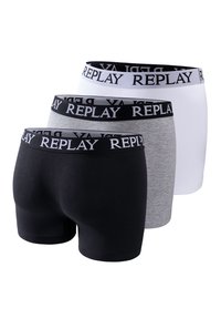 Replay 6ER PACK LOGO EINFARBIG - Boxer brief - schwarz schwarz grau weiß