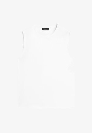 Massimo Dutti, 100% COTTON SLEEVELESS TOP - Top - white