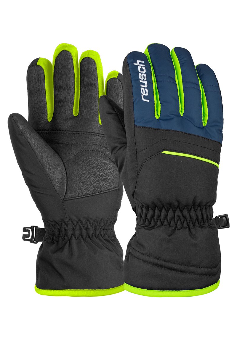 Reusch ALAN JUNIOR - Guanti - blck dres blue neon green