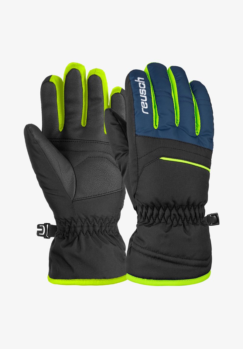 Reusch ALAN JUNIOR - Guanti - blck dres blue neon green