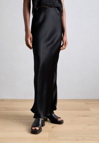 Mos Mosh GLOSSI SKIRT - Fustă maxi - black