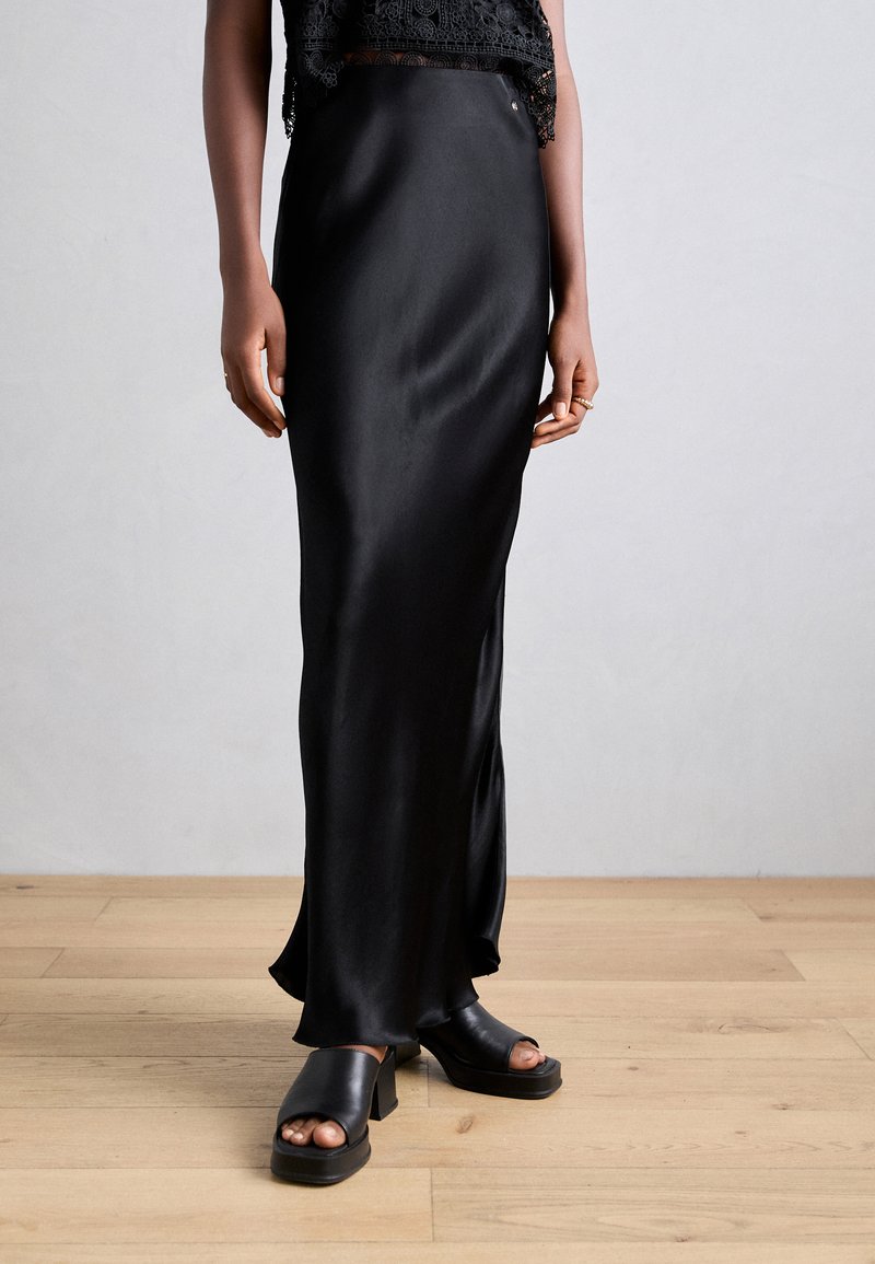Mos Mosh GLOSSI SKIRT - Fustă maxi - black