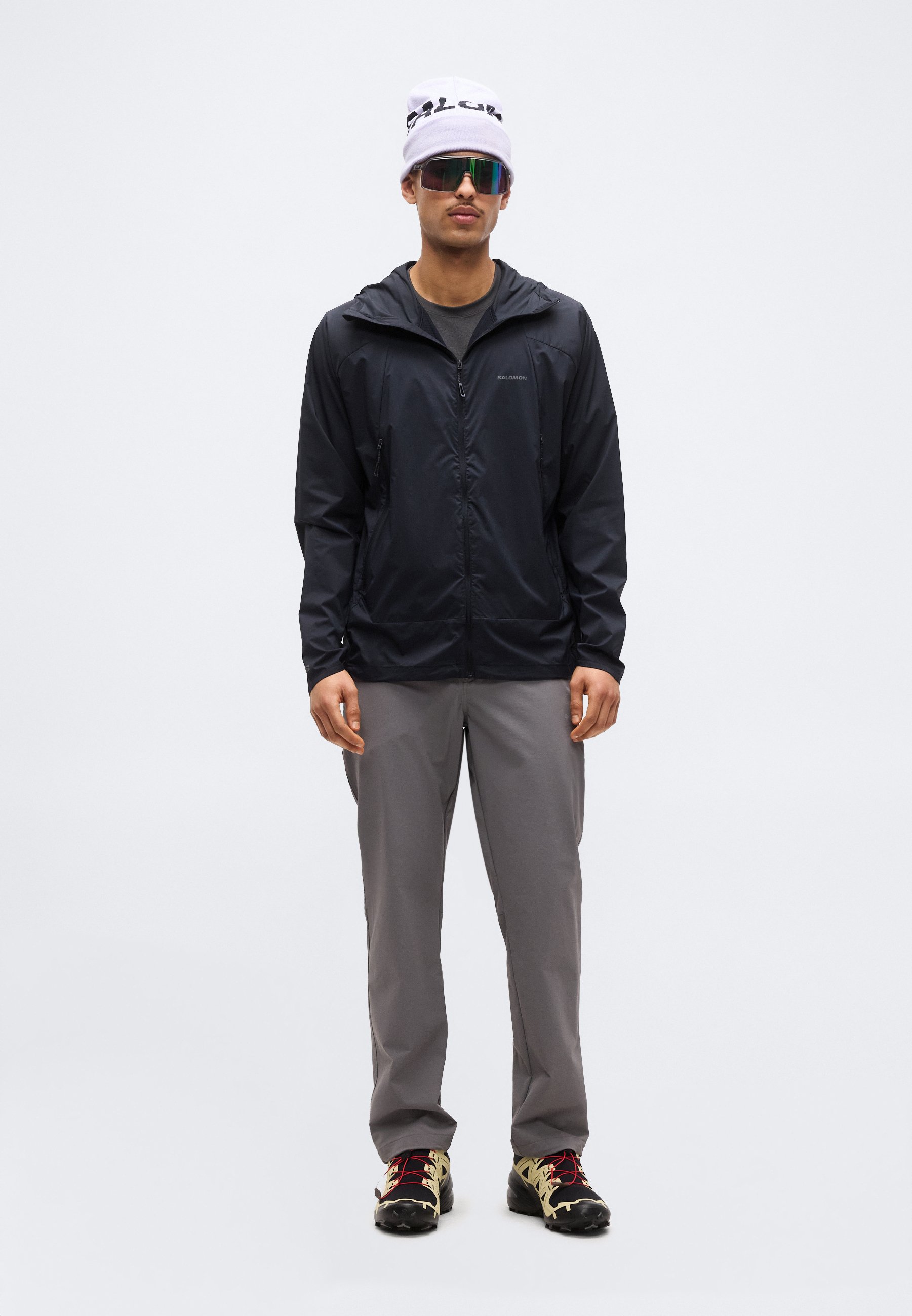 Salomon OUTWIND - Windbreaker - deep black/black - Zalando.co.uk