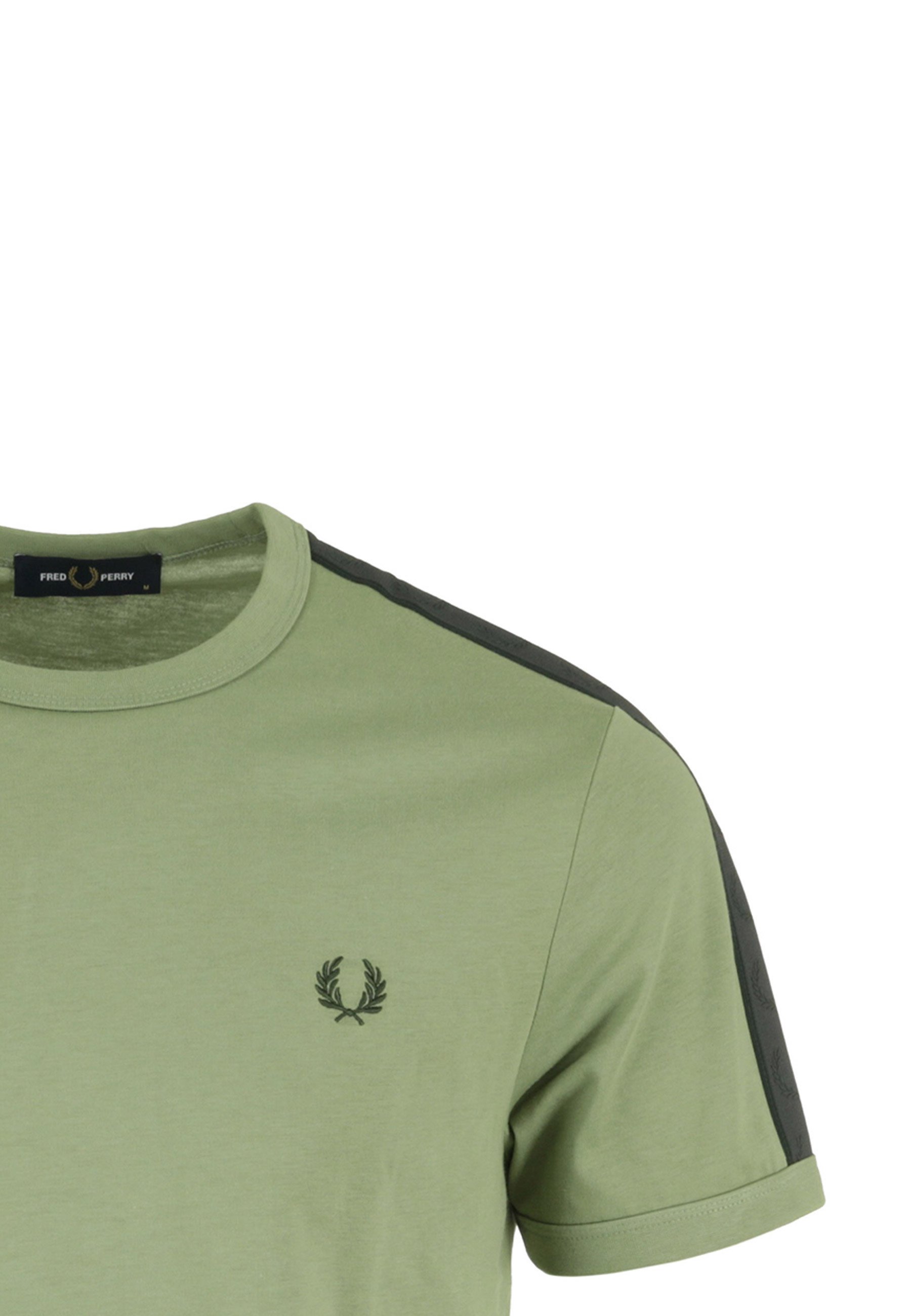 Fred Perry CONTRAST TAPE RINGER - T-shirt basic - olive mint