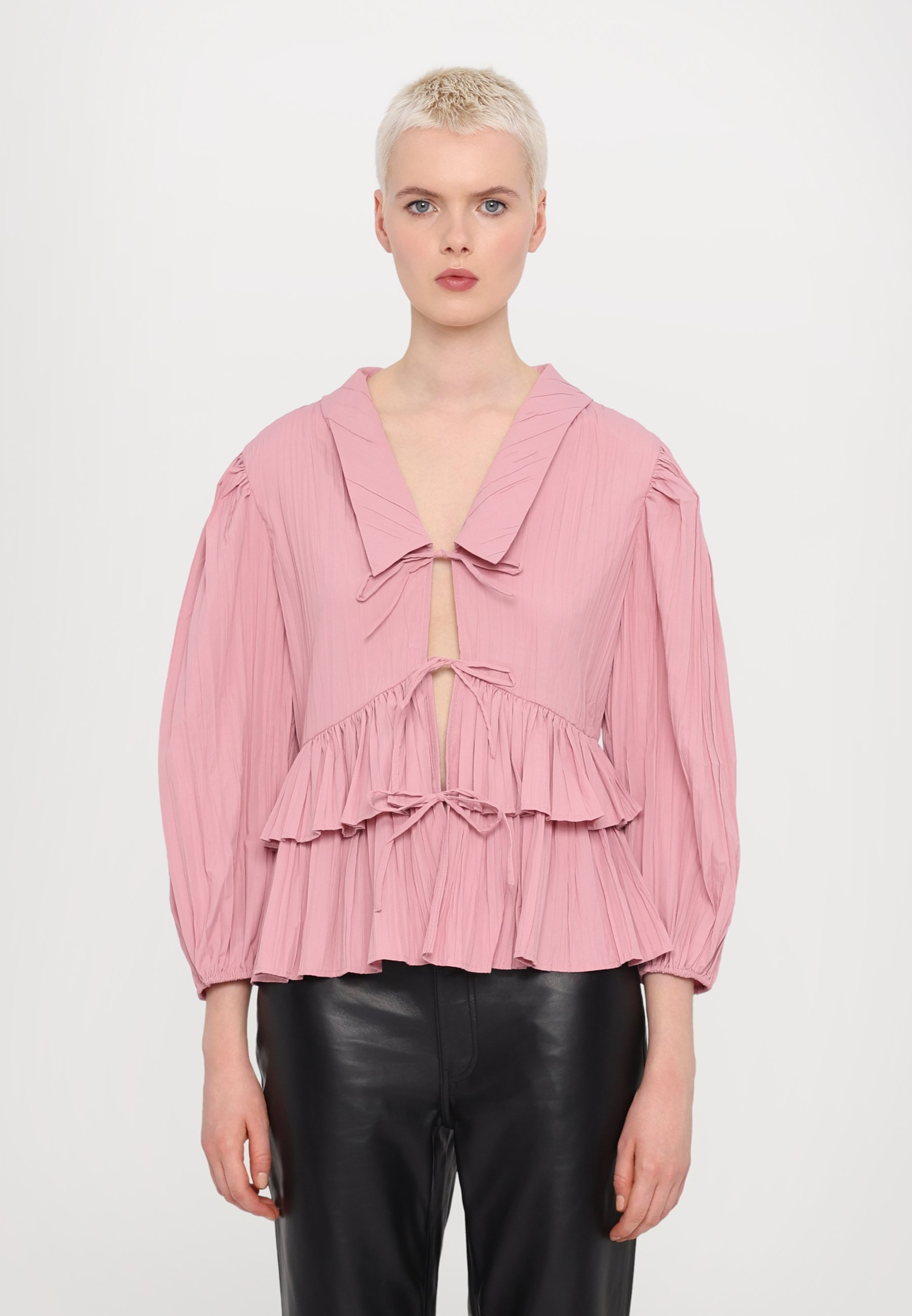 売れ筋商品|||スティーヌ・ゴヤ シャツ レディース トップス PLEATED BALLOON SLEEVE TIE - Blouse - pink nectar Stine Goya PLEATED BALLOON SLEEVE TIE - Blouse - pink nectar