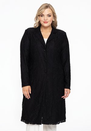YOEK WITH BUTTONS - Short coat - black