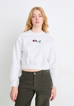 BLOCKS CROPPED CREW - Sudadera - ash grey
