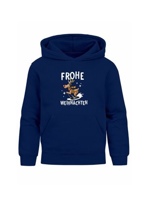 WEIHNACHTSMOTIVE LUSTIGE GESCHENKE OUTFIT - Kapuzenpullover - rentier navy