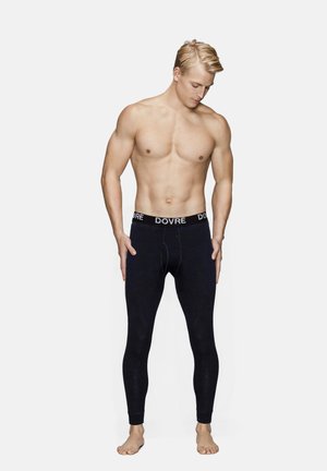 Sorte termiske leggings med en tætsiddende pasform, der har en mærkebaseret talje og et blødt, struktureret stof. Designet til varme og komfort.
