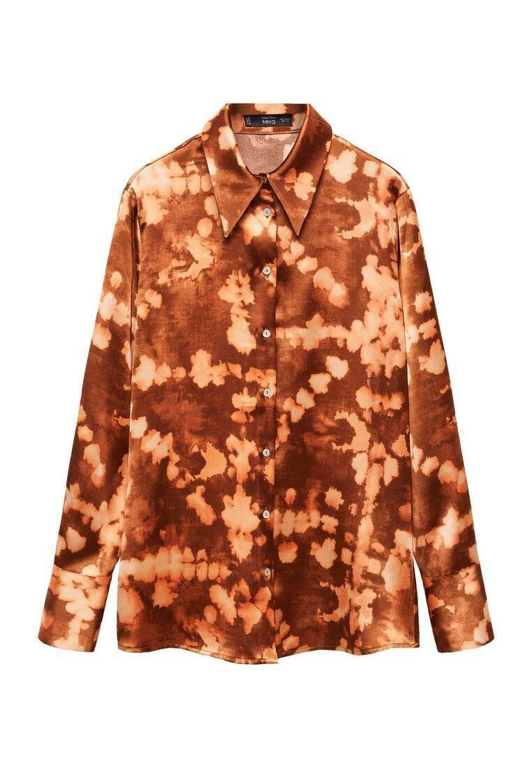 Mango Overhemdblouse bruin Mango Overhemdblouse bruin