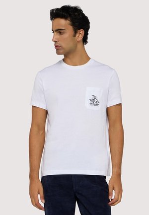 REGULAR FIT CON RICAMO GENTLE SOCIETY - Camiseta estampada - white siracusa