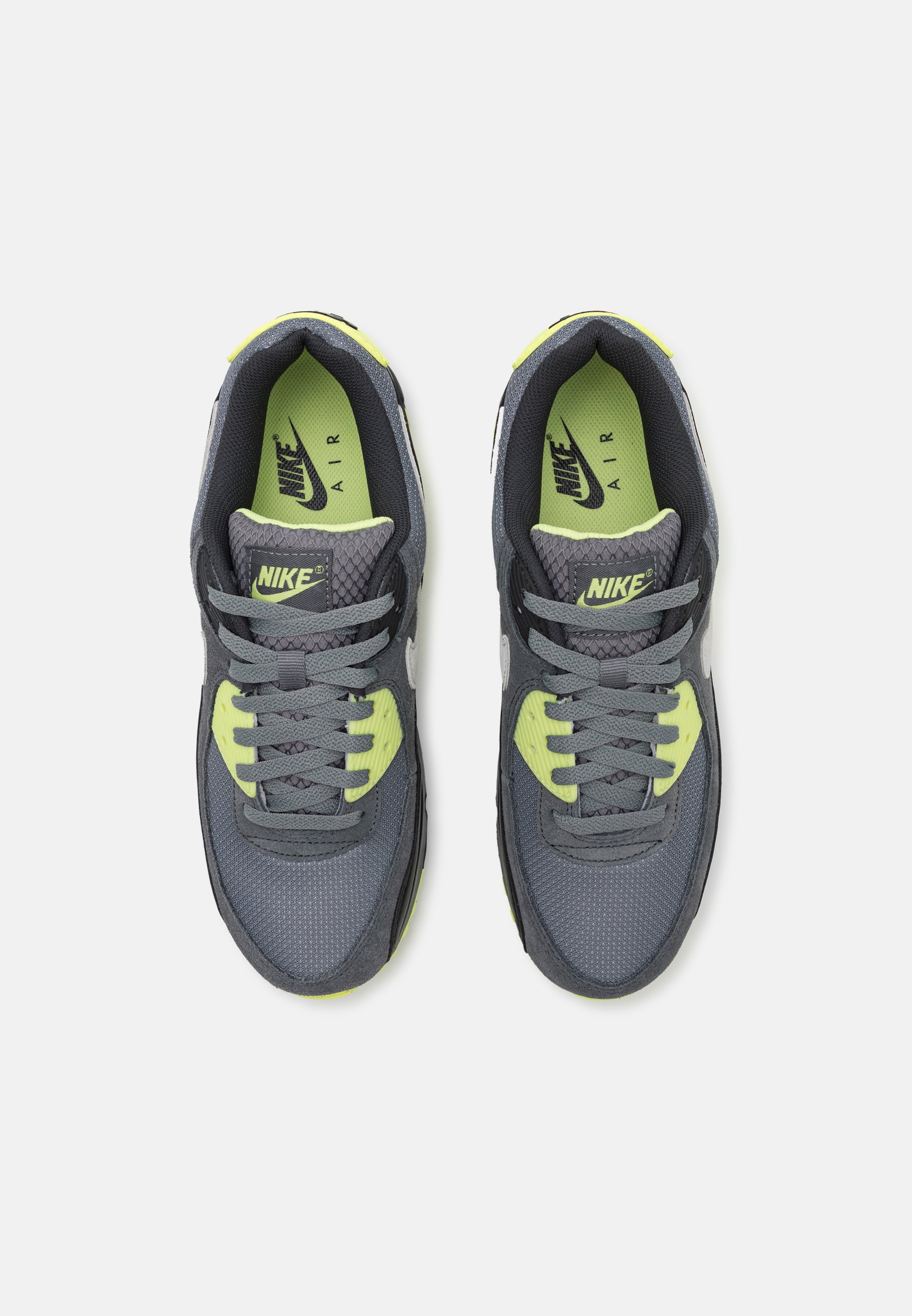 nike air max 90 black volt light smoke grey