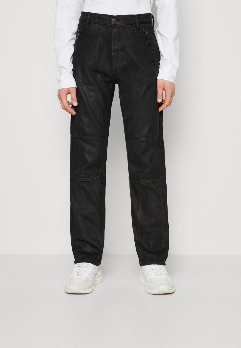 Weekday RACER BIKER Jeans Straight Leg black coating/black denim