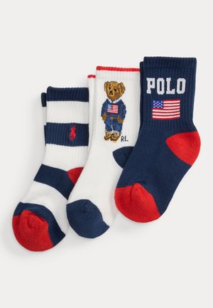 Polo Ralph Lauren, POLO BEAR CREW SOCK 3-PACK - Chaussettes - red/navy/white