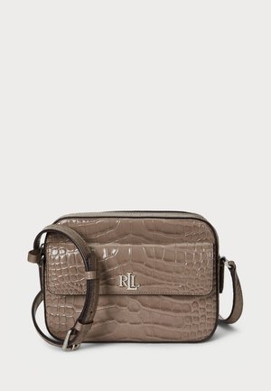 Lauren Ralph Lauren CROC EMBOSSED MEDIUM MARCY CAMERA BAG - Mala a tiracolo - taupe brown
