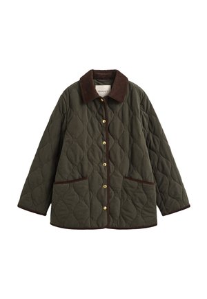 GANT, MONOGRAM QUILTED JACKET - Леко яке - dark moss green