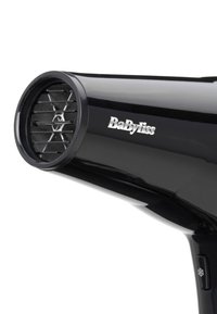 Black BaByliss hairdryer with visible air intake grill and snowflake cold air button on handle.