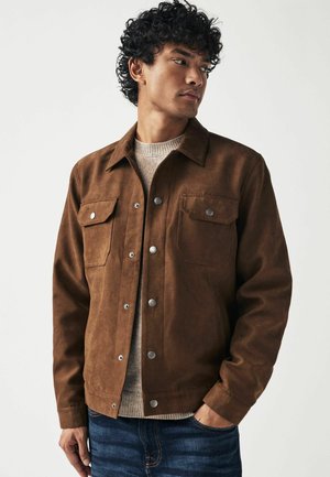 Next COLLARED TRUCKER - REGULAR FIT - Bunda z umělé kůže - brown