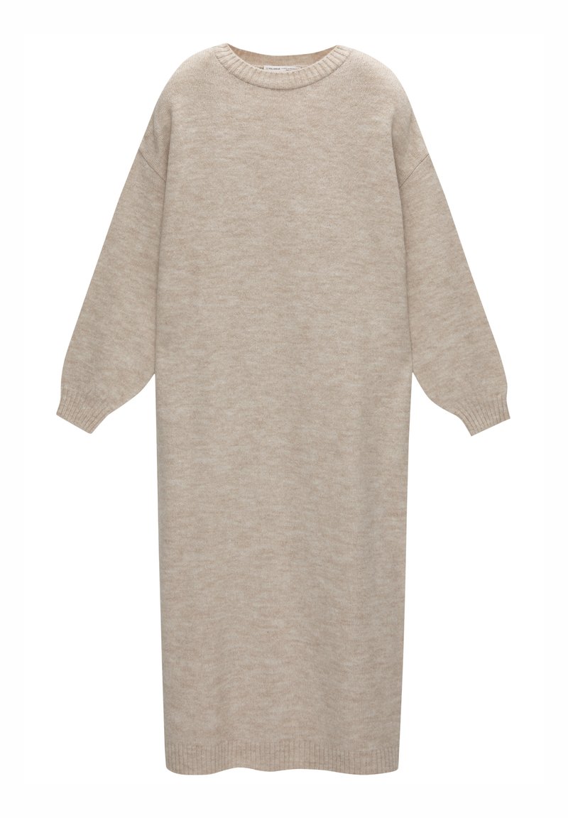 PULL&BEAR Gebreide jurk zandkleur