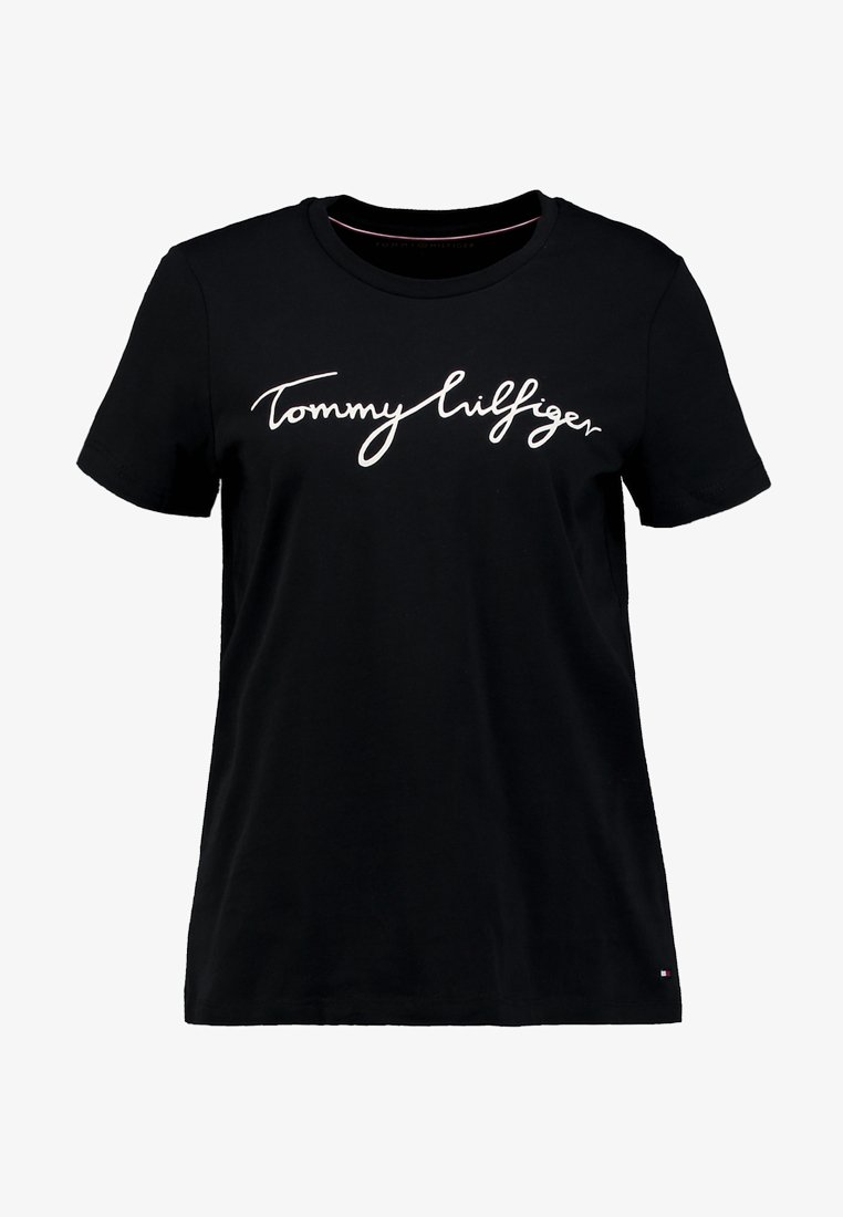 Maglietta nera 2025 tommy hilfiger