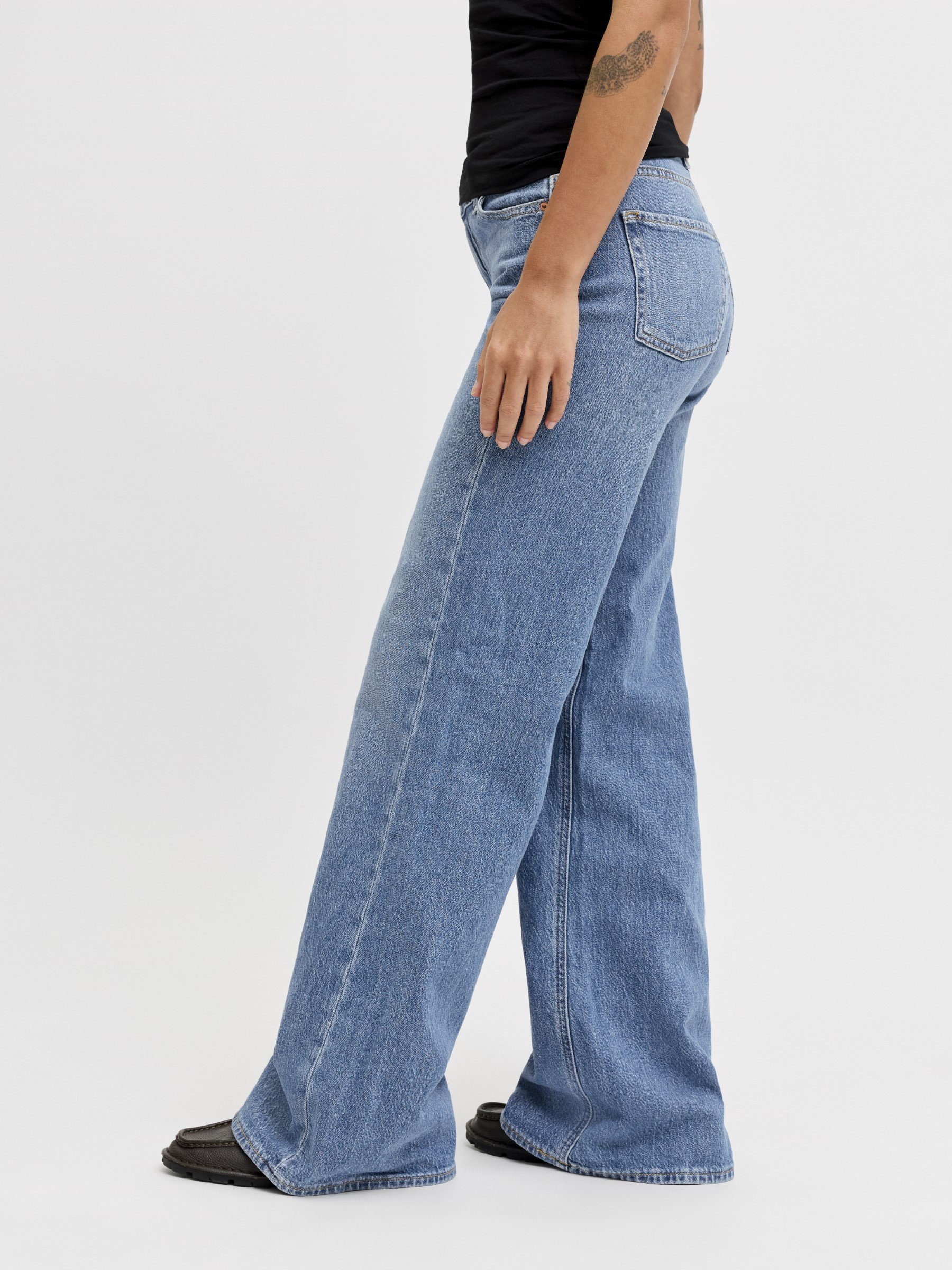 JJXX JXROME FLARED - Bootcut jeans - medium blue denim/blue denim