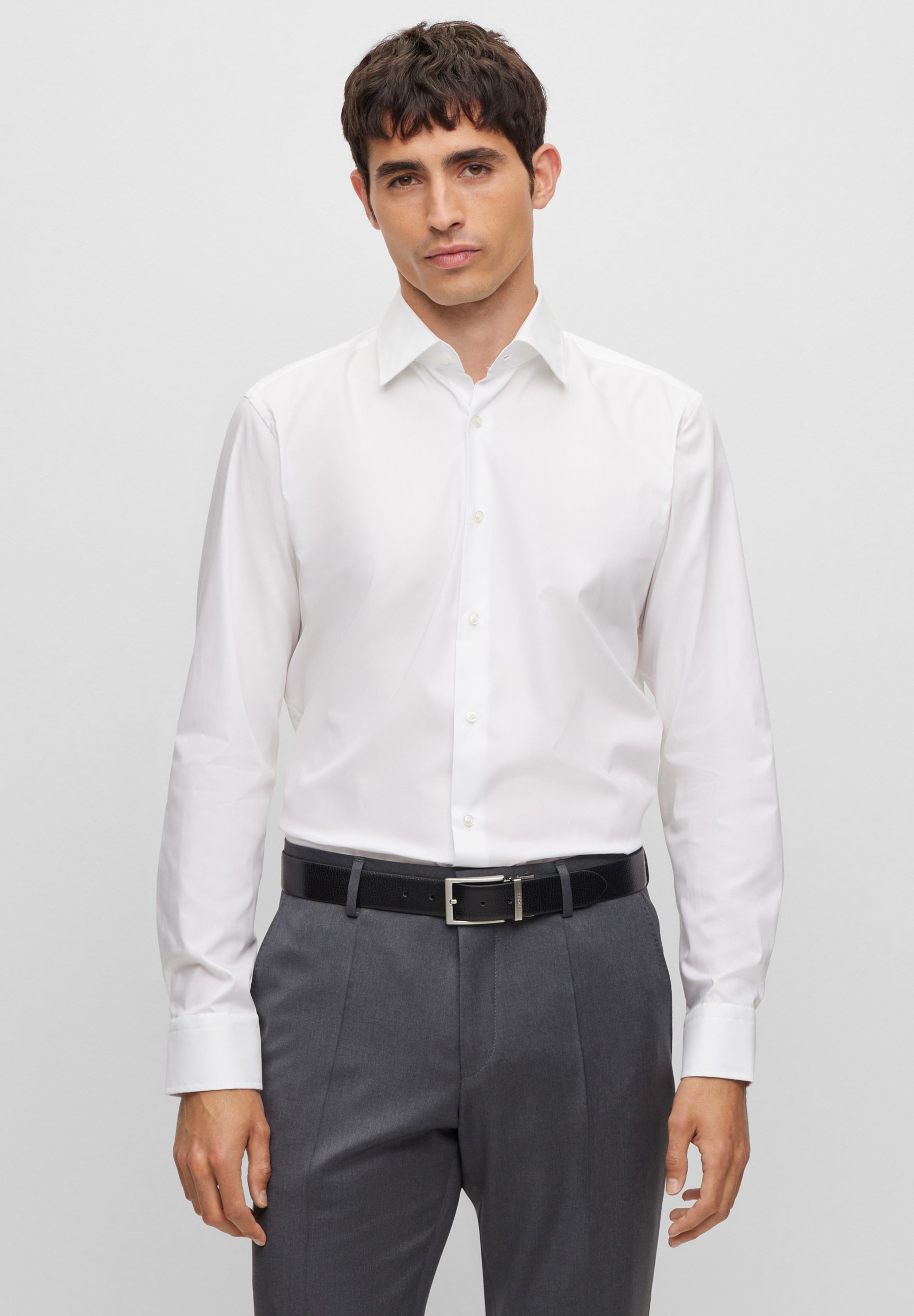 Camicia Elegante Uomo Pure City – Maniche Lunghe, Vestibilità Moderna, Colore Nero, Non Stira