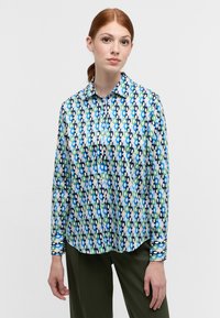 Eterna PRINT REGULAR FIT - Button-down blouse - blau