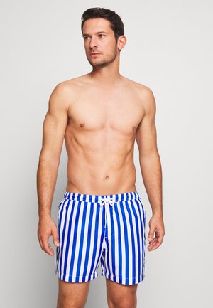 STRIPE - Swimming shorts - blue/white