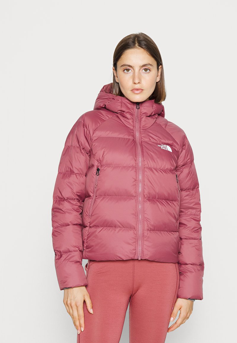 The North Face HYALITE HOODIE - Down jacket - wild ginger/bordeaux ...