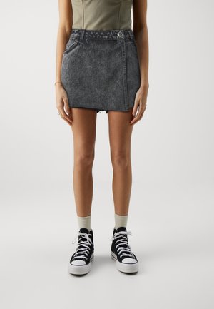 Jeansshorts - black denim