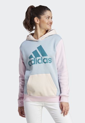 adidas Sportswear ESSENTIALS LOGO BOYFRIEND - Felpa con cappuccio -  blue   clear pink   quartz   arctic fusion