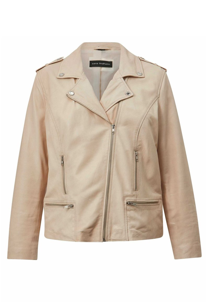 Damen Leichte Jacken | Sara Lindholm Lederjacke natur/nude - PL13255 Damen Leichte Jacken | Sara Lindholm Lederjacke natur/nude - PL13255