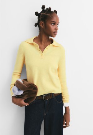 Top s dlhým rukávom - yellow