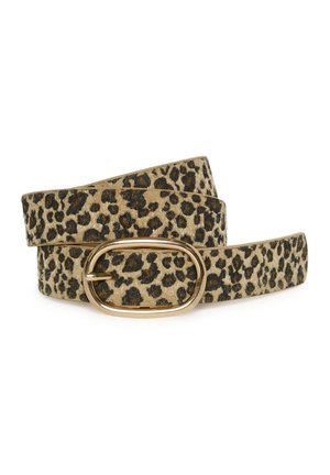 Belt - leopard w gold buckle