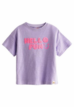 SHORT SLEEVE SEQUIN REGULAR FIT - T-shirt med print - lilac