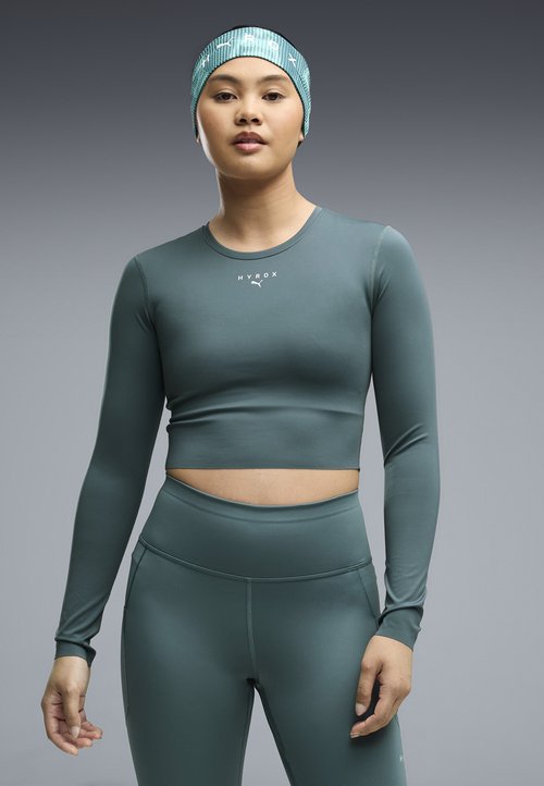 PUMA W X HYROX PWRMODE CROPPED LS - Long-sleeved top - herb garden — photo 2