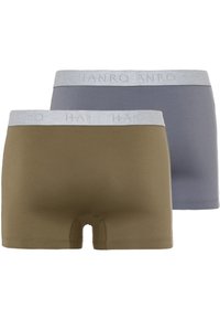 Hanro ESSENTIALS 2 PACK - Boxerkalsong - dusky green deep onyx