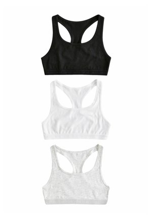 Next RACER BACK CROP 3 PACK - Top - black&white