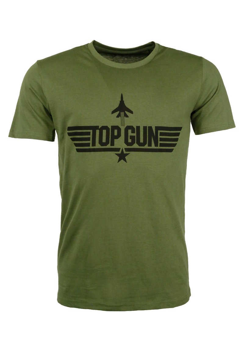 TOP GUN Printtipaita - olive