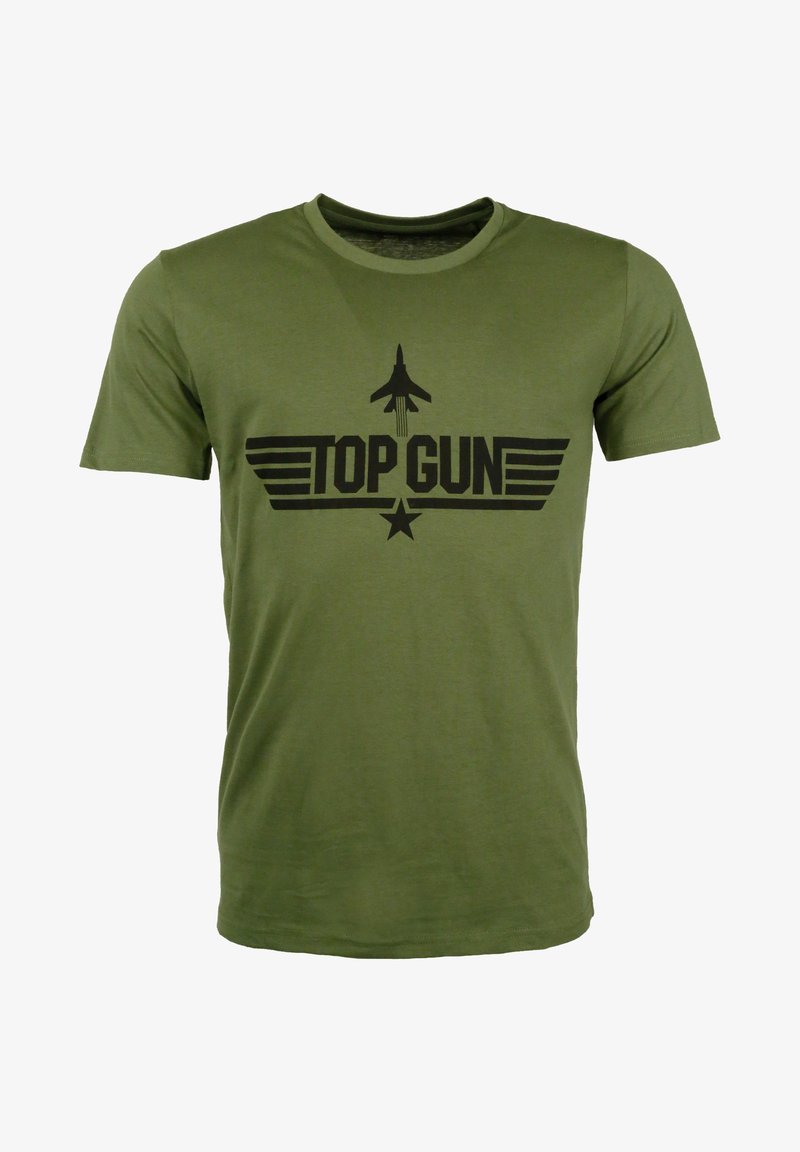 TOP GUN Printtipaita - olive