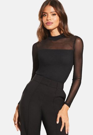 Lipsy LONG SLEEVE HIGH NECK - Bluse - black