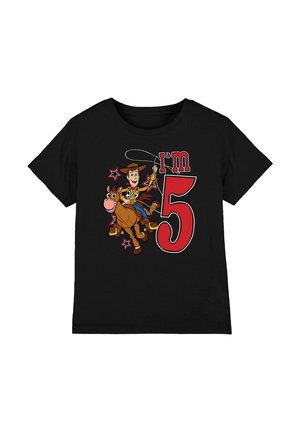 Disney TOY STORY BIRTHDAY WOODY I'M 5 - Print T-shirt - black