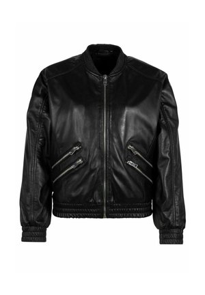G2WHARIET OS - Leren jas - black