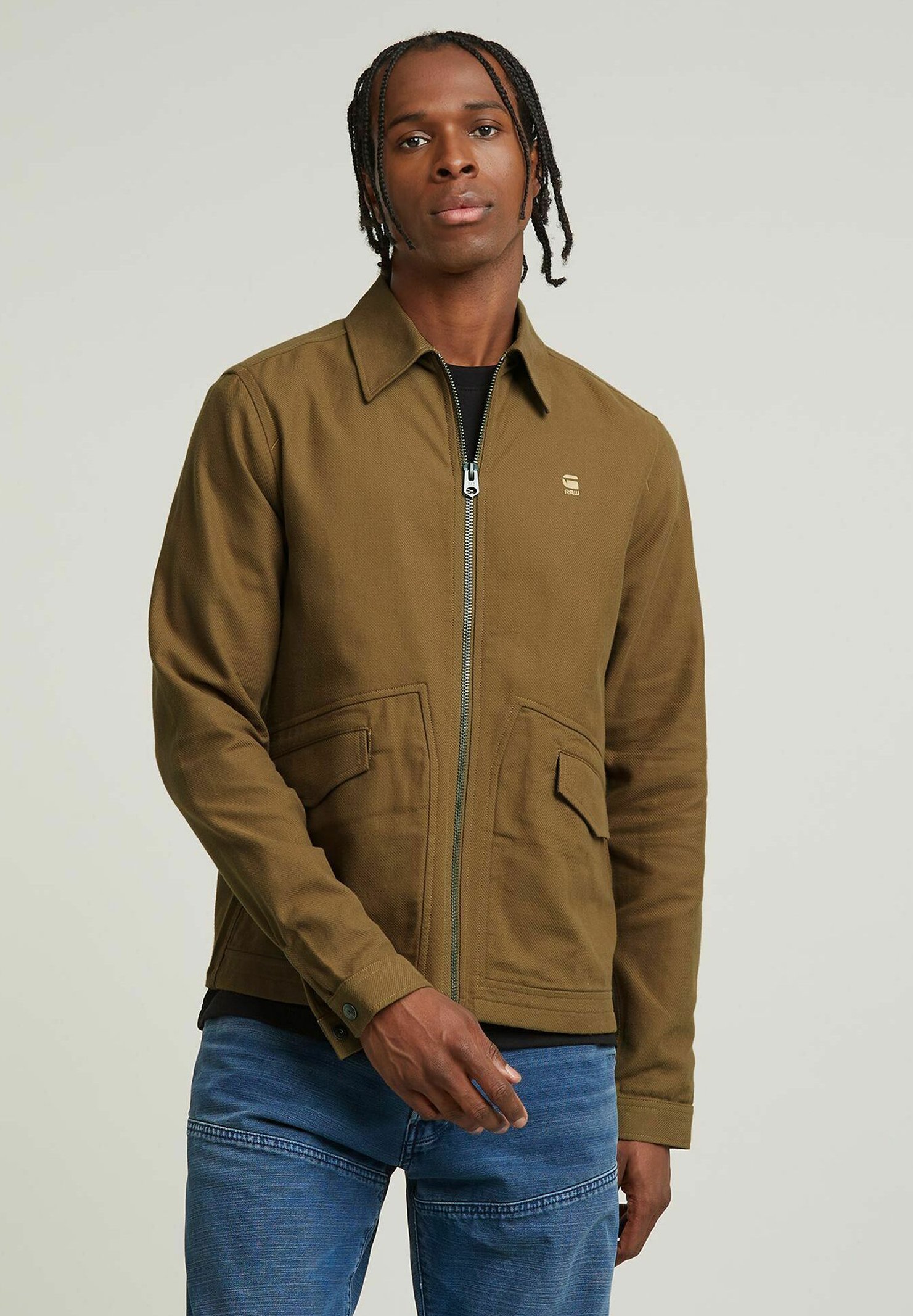 G-STAR ZIP OVERSHIRT - Summer jacket - kangaroo/brown - Zalando