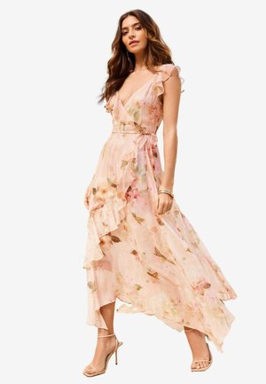RUFFLE CAP SLEEVE  - Maxi šaty - pink