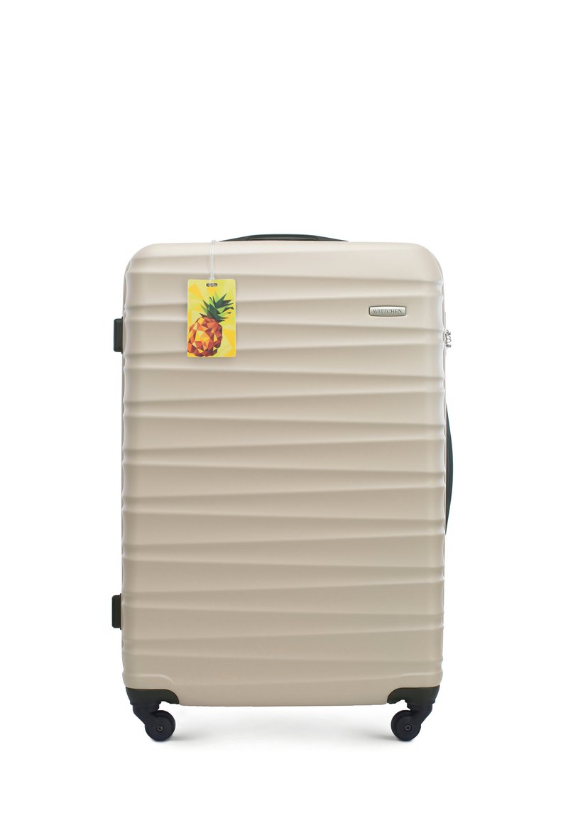 WITTCHEN LARGE SUITCASE WITH LUGGAGE TAG FROM ABS - Wheeled suitcase - beige