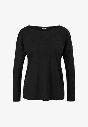 s.Oliver BLACK LABEL, LANGARM MIT ÜBERSCHNITTENEN SCHULTERN - Maglietta a manica lunga - schwarz