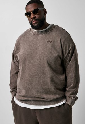 STHUGE SWEATSHIRT, OVERSIZED, VINTAGE LOOK, UP TO 8XL - Sweater - chestnut brown