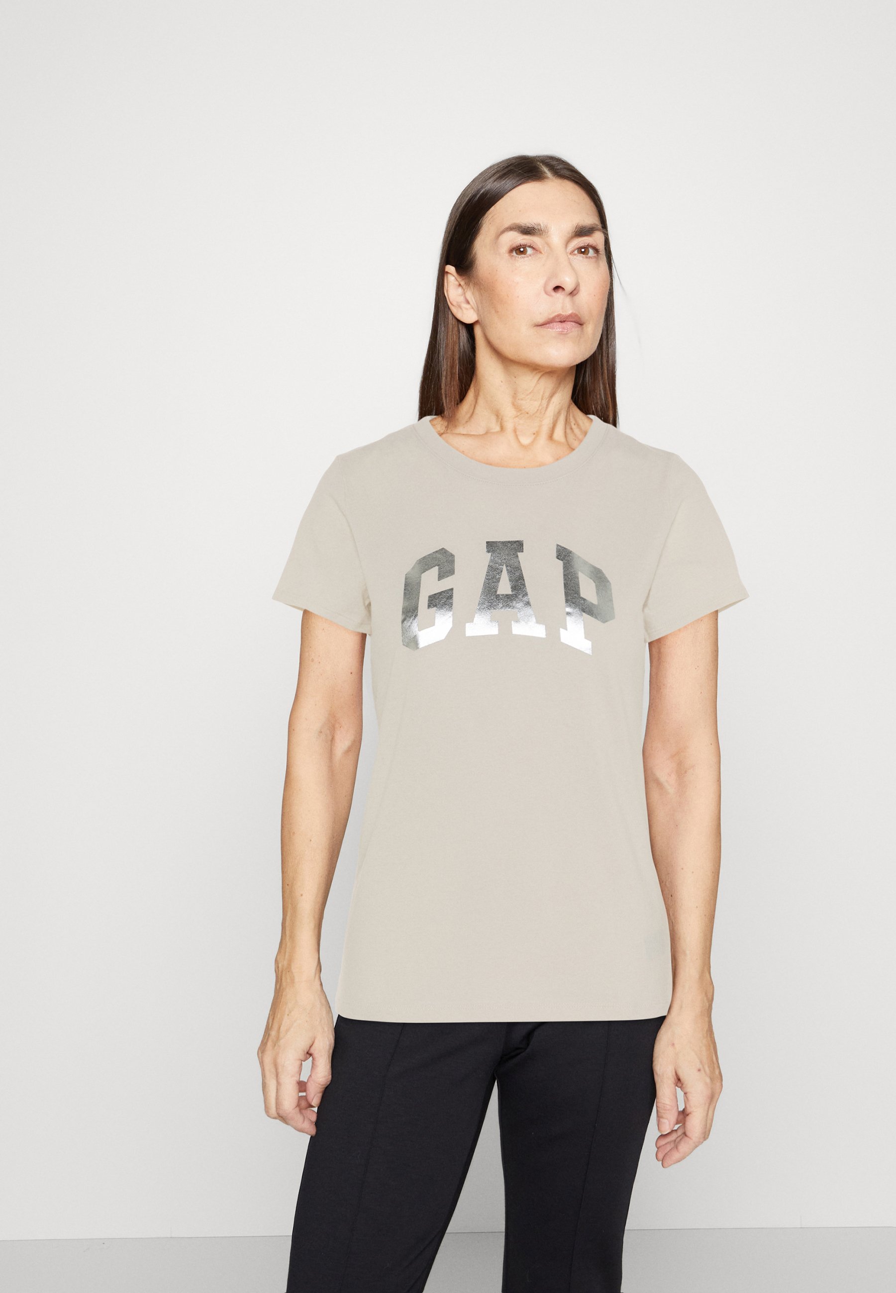 T-Shirt Fille GAP Manches Longues - Coton - Paillettes Reversables Avoine/Beige - Taille L (10-11 Ans) Neuf