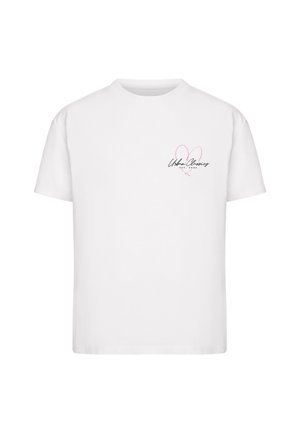 Urban Classics, LADIES URBAN CLASSIC HEART LOGO LOOSE TEE - Trükipildiga T-särk - white